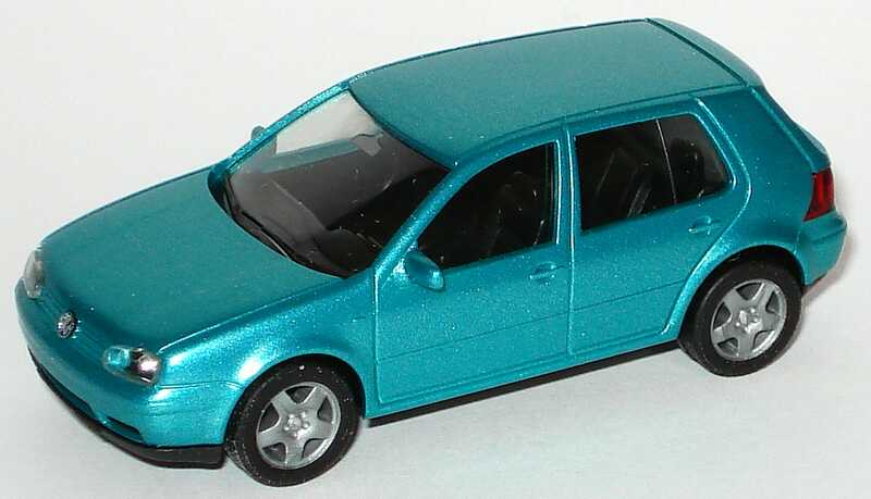 Foto 1:87 VW Golf IV 4türig türkisgrün-met. herpa 032575