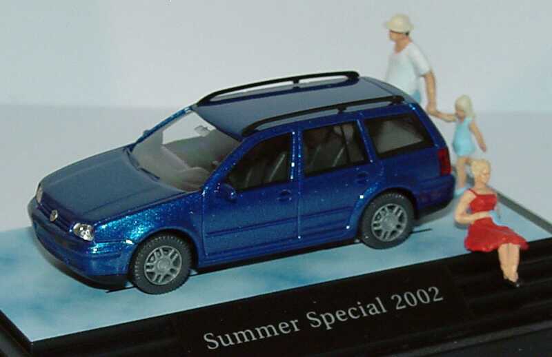 Foto 1:87 VW Golf IV Variant blau-met. Generation Golf - Limited Summer Edition 2002 Werbemodell Wiking