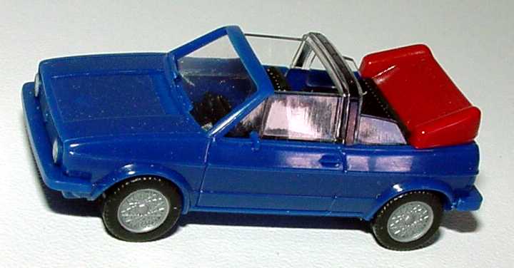 Foto 1:87 VW Golf I Cabrio blau Wiking 0460218