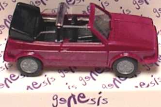 Foto 1:87 VW Golf I Cabrio brombeer Genesis Werbemodell Wiking