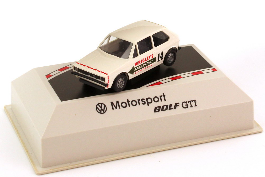 Foto 1:87 VW Golf I GTI Rallye 1977 Wrigleys Spearmint Nr.14, Joachim Kleint / Andreas Hänsch (Edition Motorsport 2002) Brekina 25518