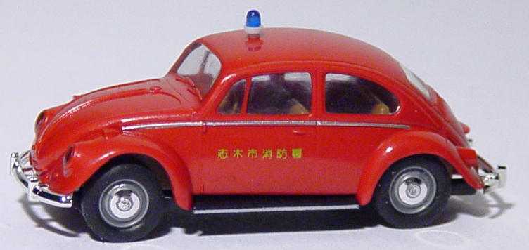 Foto 1:87 VW Käfer 1300 (Modell 1957-1964, Rechteckkäfer) Feuerwehr Fire Patrol Japan Brekina 25209