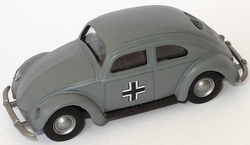 Foto 1:87 VW Käfer Brezelfenster Deutsche Wehrmacht grau Praliné