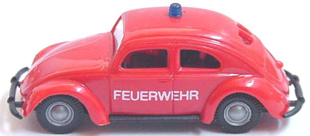 Foto 1:87 VW Käfer Brezelfenster Feuerwehr Praliné