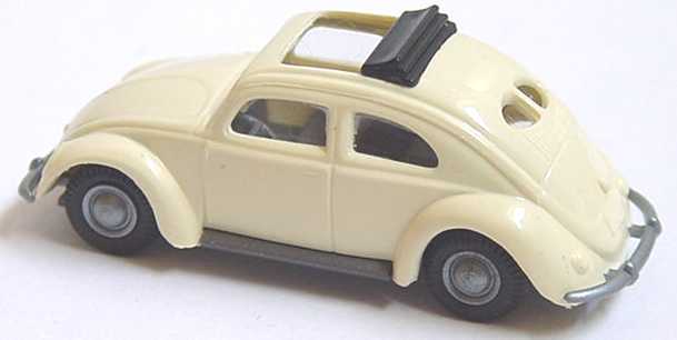 Foto 1:87 VW Käfer Brezelfenster mit Sonnendach hellbeige Praliné