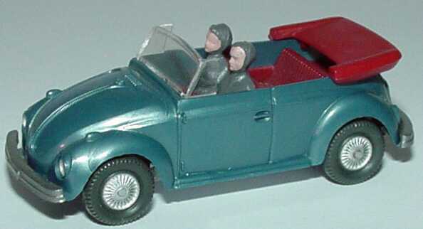 Foto 1:87 VW Käfer Cabrio blau-met. (mit Figuren dunkelgrau) Wiking