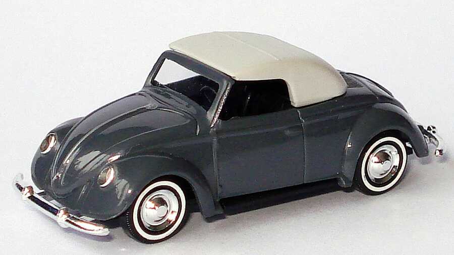 Foto 1:87 VW Käfer Hebmüller Cabrio geschlossen dunkelgrau Busch 46706