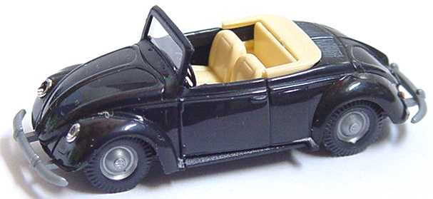 Foto 1:87 VW Käfer Hebmüller Cabrio schwarz Praliné