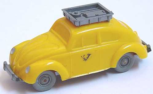 Foto 1:87 VW Käfer Post mit Dachträger unverglast (Defekt) Wiking