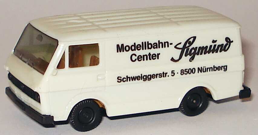 Foto 1:87 VW LT 28 Kasten Modellbahn-Center Sigmund, Nürnberg weiß herpa