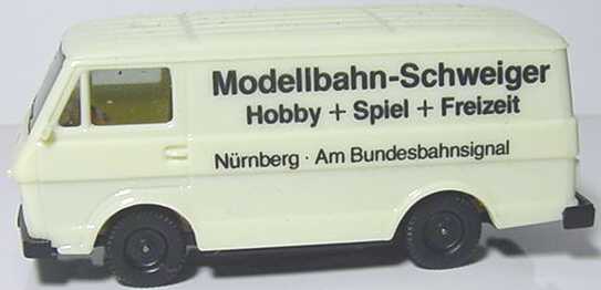 Foto 1:87 VW LT 28 Kasten Modellbahn-Schweiger, Nürnberg herpa