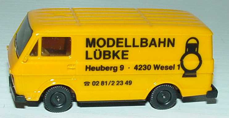 Foto 1:87 VW LT 28 Kasten Modellbahn Lübke, Wesel herpa