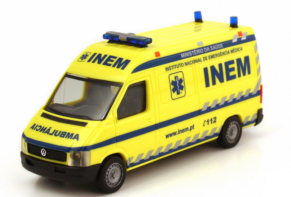Foto 1:87 VW LT (LT2) RTW INEM Ambulancia (Rettungswagen Portugal) herpa 277884