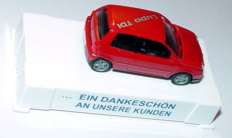 Foto 1:87 VW Lupo 3L TDI rot 1 Jahr Volkswagen-Shop Werbemodell AMW/AWM