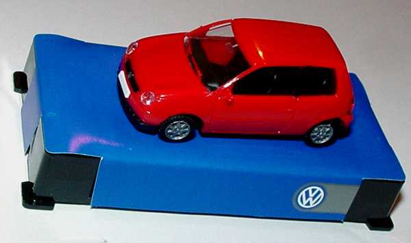 Foto 1:87 VW Lupo rot Werbemodell (blaues Inlet) AMW/AWM