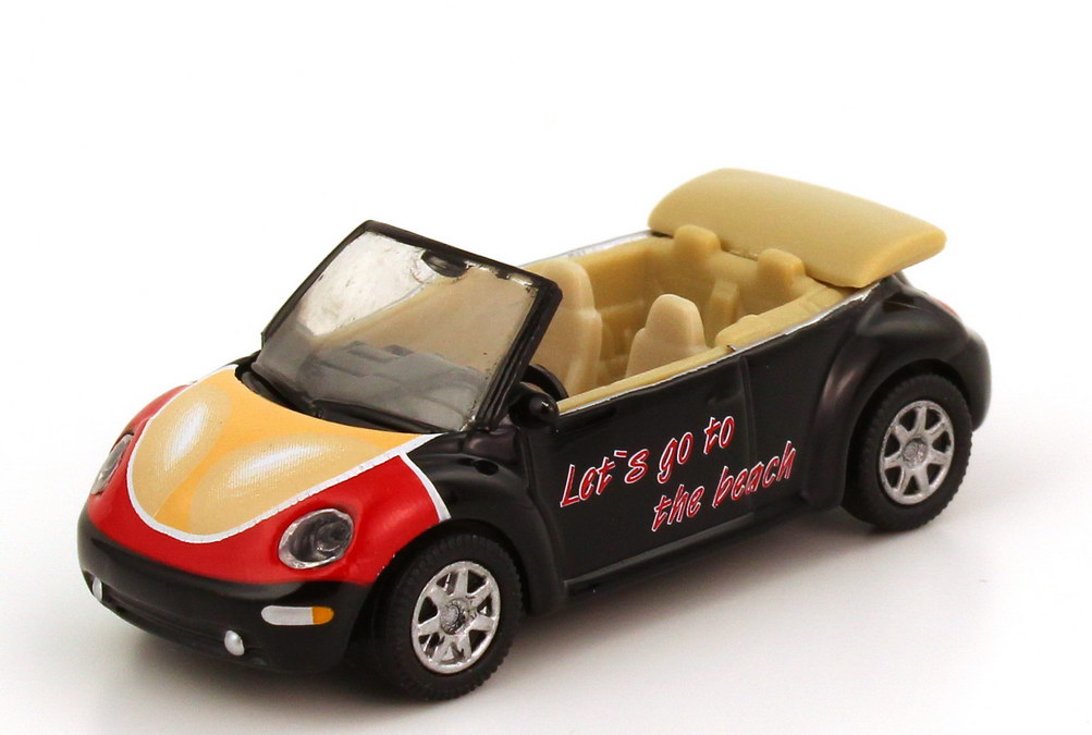 Foto 1:87 VW New Beetle Cabrio Lets go to the beach - Schuco 25078