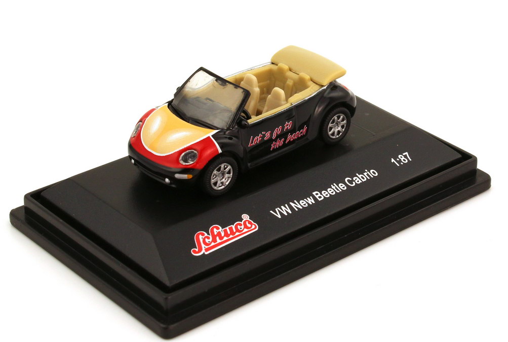 Foto 1:87 VW New Beetle Cabrio Lets go to the beach - Schuco 25078