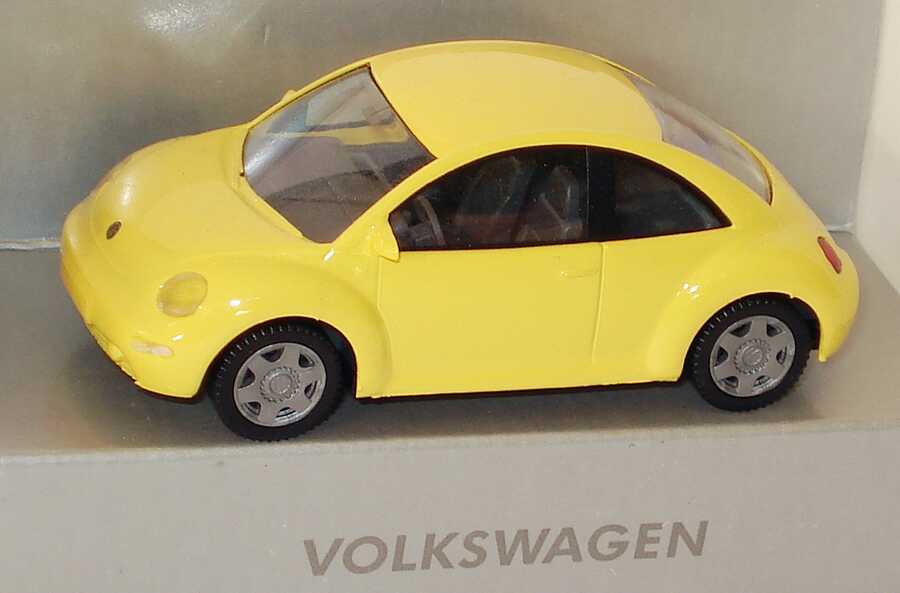 Foto 1:87 VW New Beetle gelb Werbemodell Wiking NBC81.85.111