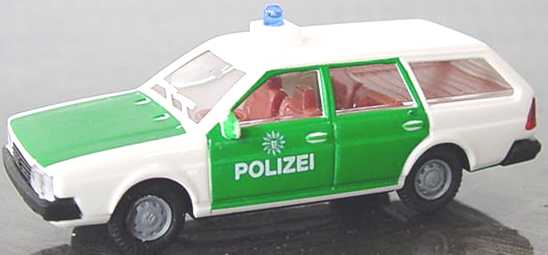 Foto 1:87 VW Passat II Variant Polizei grün/weiß I.M.U.