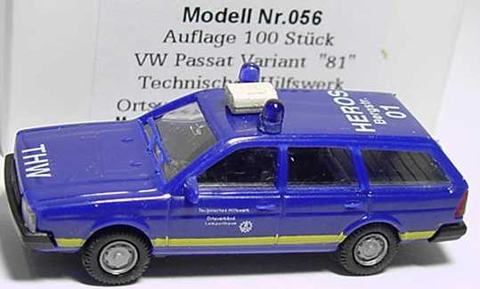Foto 1:87 VW Passat II Variant THW Lampertheim/Hessen (Sondermodell) euromodell