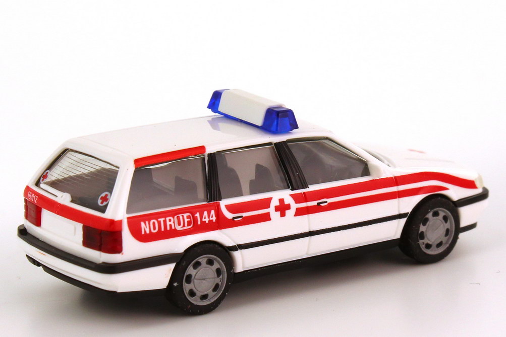 Foto 1:87 VW Passat Variant 1994 (Typ B4) ÖRK, Notruf 144 (Rotes Kreuz Österreich) herpa 185288