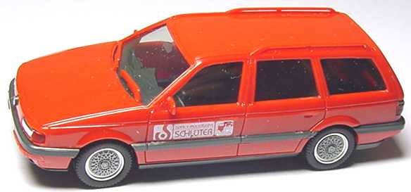 Foto 1:87 VW Passat Variant GL (Typ B3) rot mit BBS-Felgen Schlüter herpa