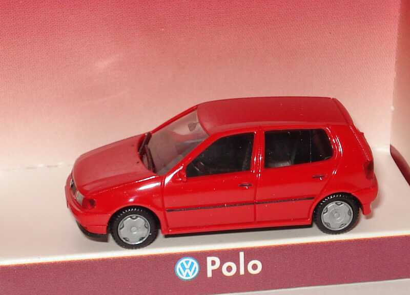 Foto 1:87 VW Polo 4türig rot Werbemodell herpa