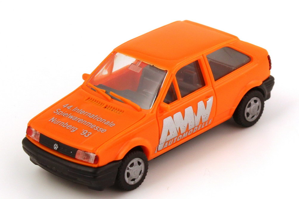 Foto 1:87 VW Polo II Coupé (Typ 86C) orange AMW, 44. Int. Spielwarenmesse Nürnberg 1993 AMW/AWM