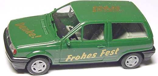Foto 1:87 VW Polo Steilheck dunkelgrün Frohes Fest - Danke! AMW/AWM