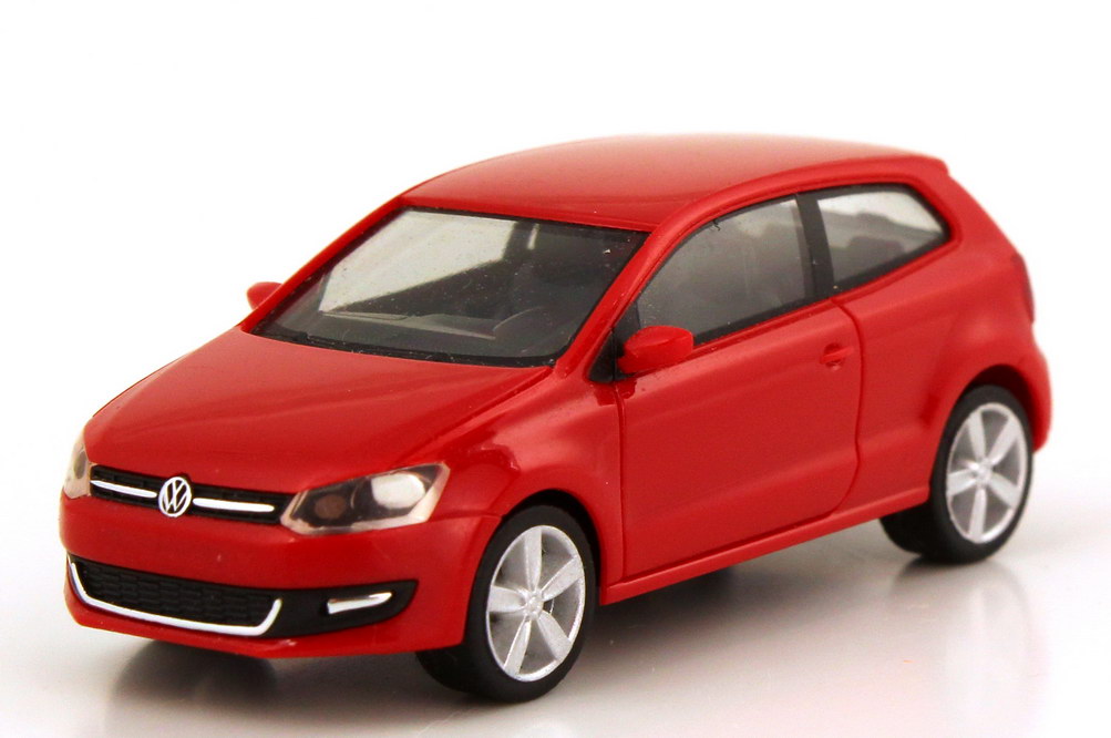 Foto 1:87 VW Polo V TDI (Typ 6R) 2009 2türig flash-rot herpa 6R0099301P3G