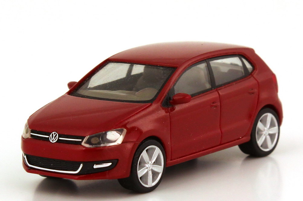 Foto 1:87 VW Polo V (Typ 6R) 2009 4türig sunset-red-met. herpa 034210