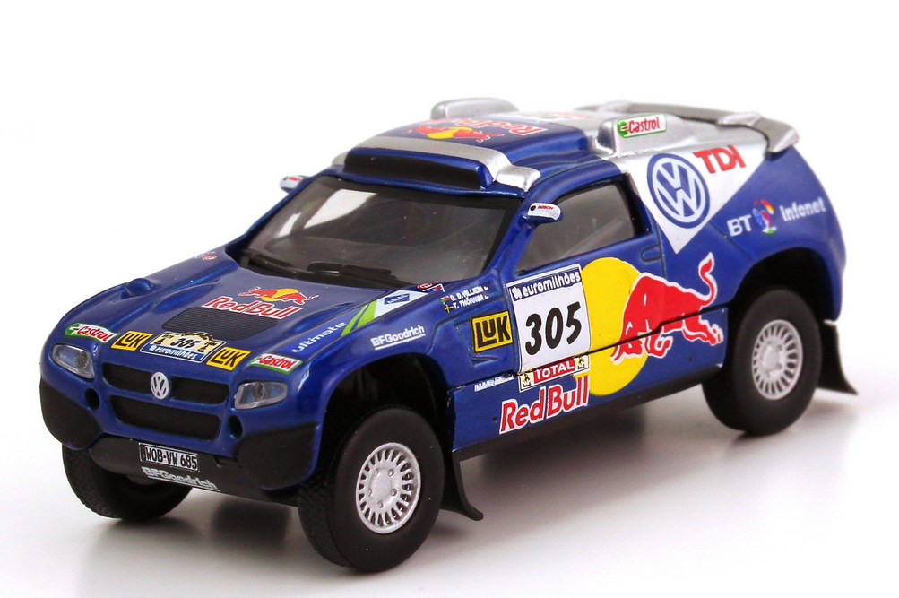 Foto 1:87 VW Race Touareg 2 Rallye Dakar 2006 VW TDI Red Bull Nr.305 de Villiers Thörner - Schuco Aus Set 25301