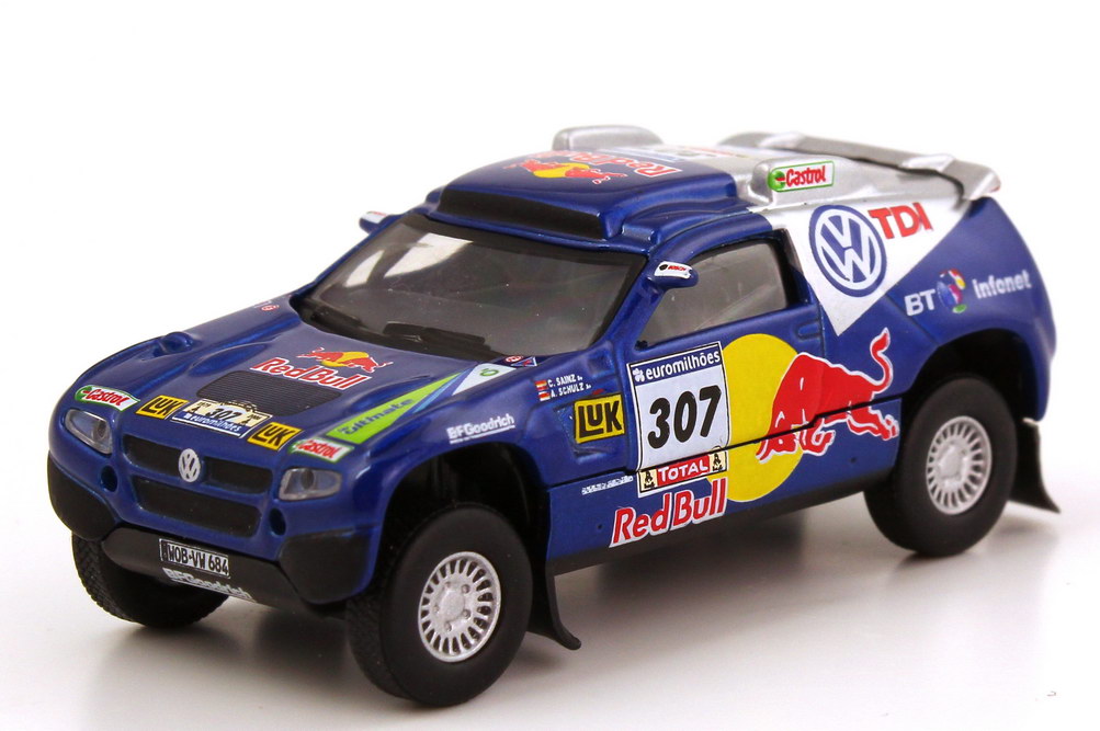 Foto 1:87 VW Race Touareg 2 Rallye Dakar 2006 VW TDI Red Bull Nr.307 Sainz Schulz - Schuco Aus Set 25301