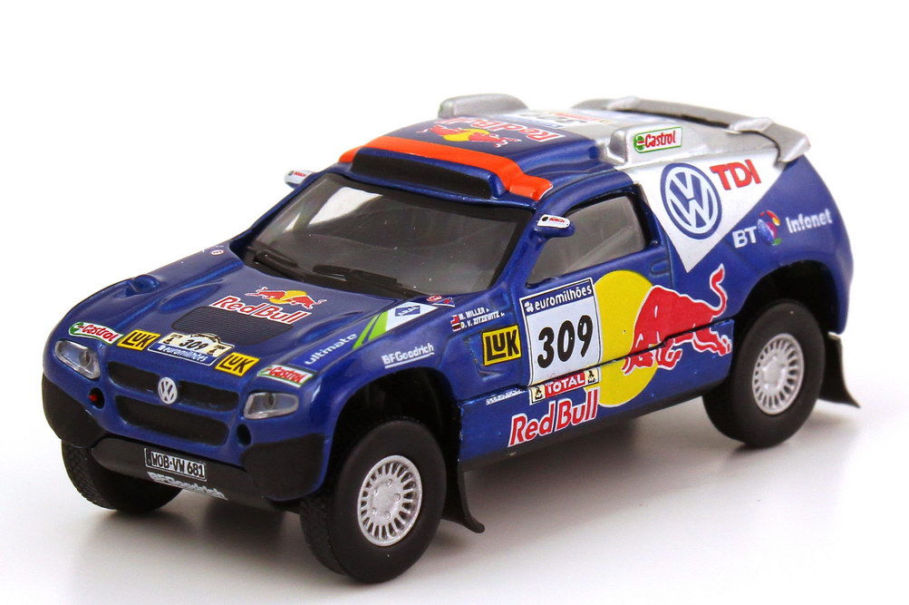 Foto 1:87 VW Race Touareg 2 Rallye Dakar 2006 VW TDI, Red Bull Nr.309, Miller / Zitzewitz Schuco AusSet25301