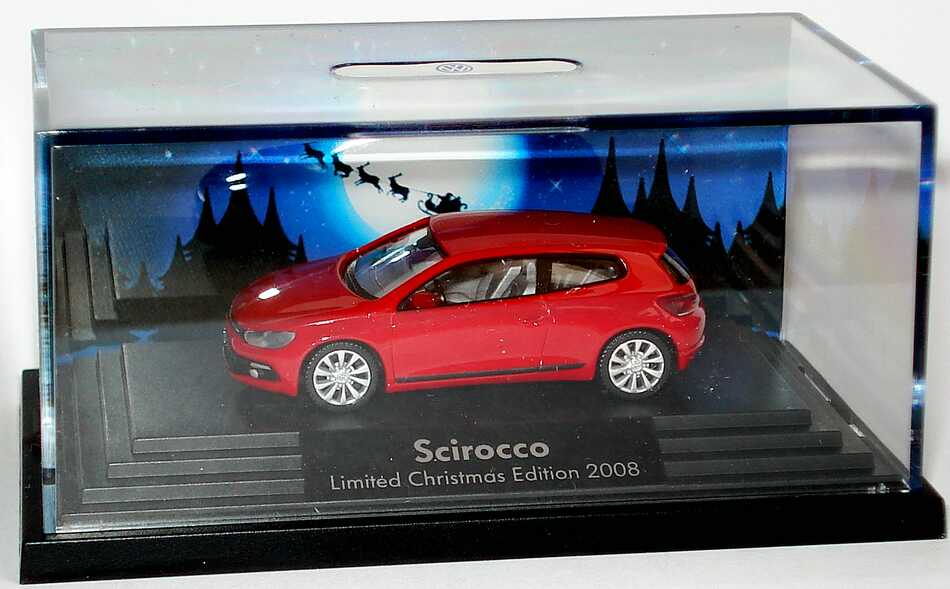 Foto 1:87 VW Scirocco III rot Limited Christmas Edition 2008 Werbemodell Wiking 1k8099301AA3H/814911000