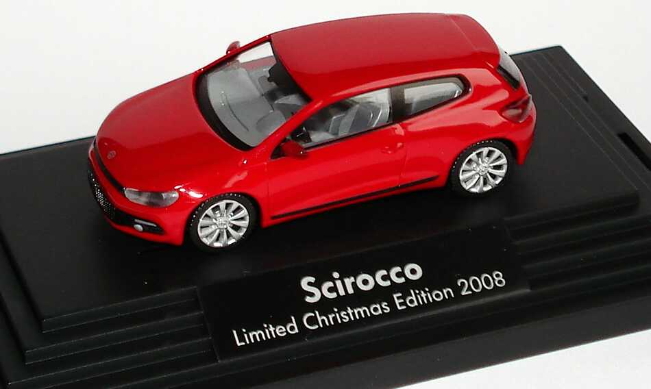 Foto 1:87 VW Scirocco III rot Limited Christmas Edition 2008 Werbemodell Wiking 1k8099301AA3H/814911000