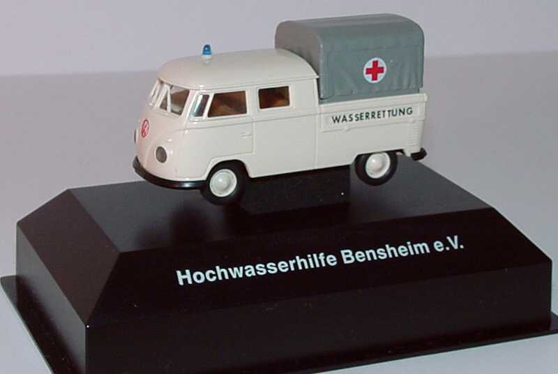 Foto 1:87 VW T1 Doka PP DRK Wasserrettung, Hochwasserhilfe Bensheim e. V. Brekina