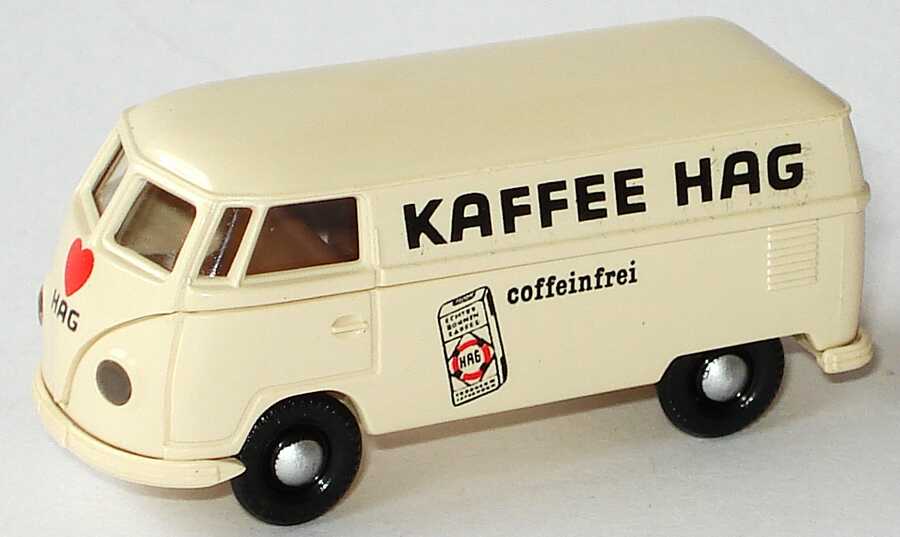 Foto 1:87 VW T1 Kasten Cafe Hag coffeinfrei altweiß Brekina