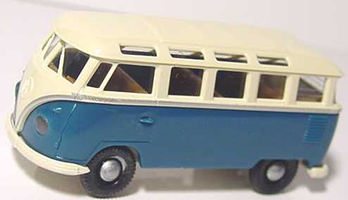 Foto 1:87 VW T1 Panoramabus altblau/hellbeige Brekina