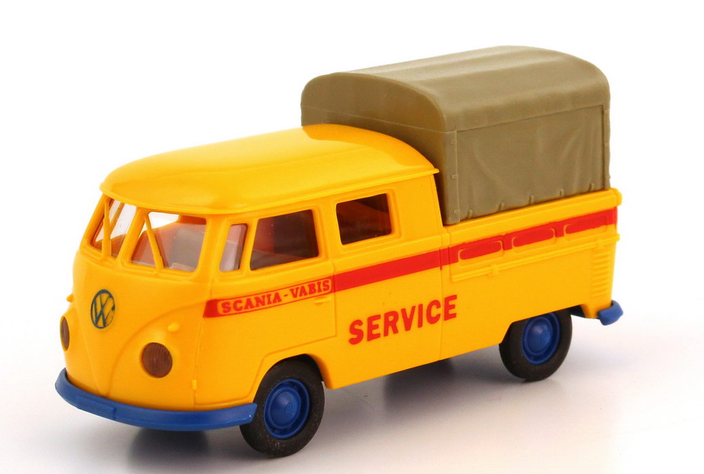 Foto 1:87 VW T1 (T1b) Doka Pritsche/Pritsche Scania Vabis Service Brekina 32808