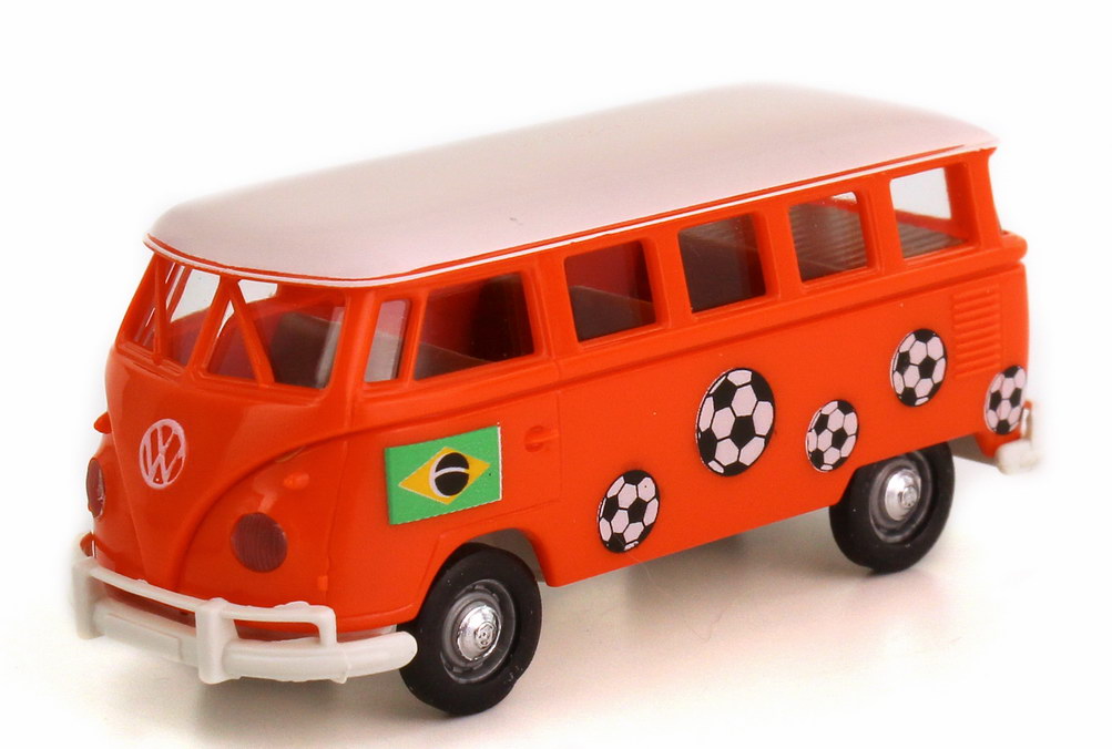 Foto 1:87 VW T1 (T1b Export) Bus Samba Brasil Fußball-Bus Brekina 31803