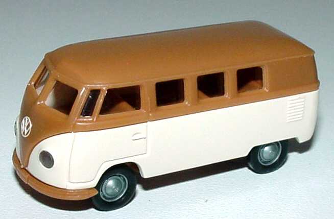 Foto 1:87 VW T1 (T1a) Bus braun/hellelfenbein Brekina 3100