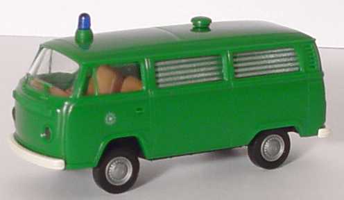 Foto 1:87 VW T2 (T2b) Bus Polizei minzgrün mit vergitterten Fenstern Brekina 33082