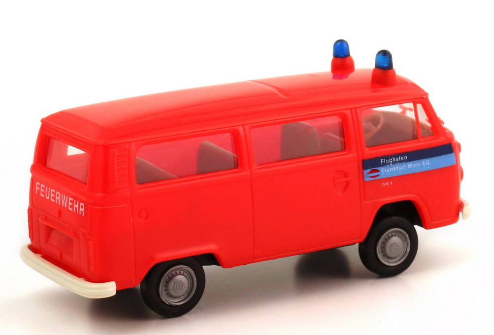 Foto 1:87 VW T2 (T2b) Bus Feuerwehr GW4 Flughafen Frankfurt Main AG Brekina 3315