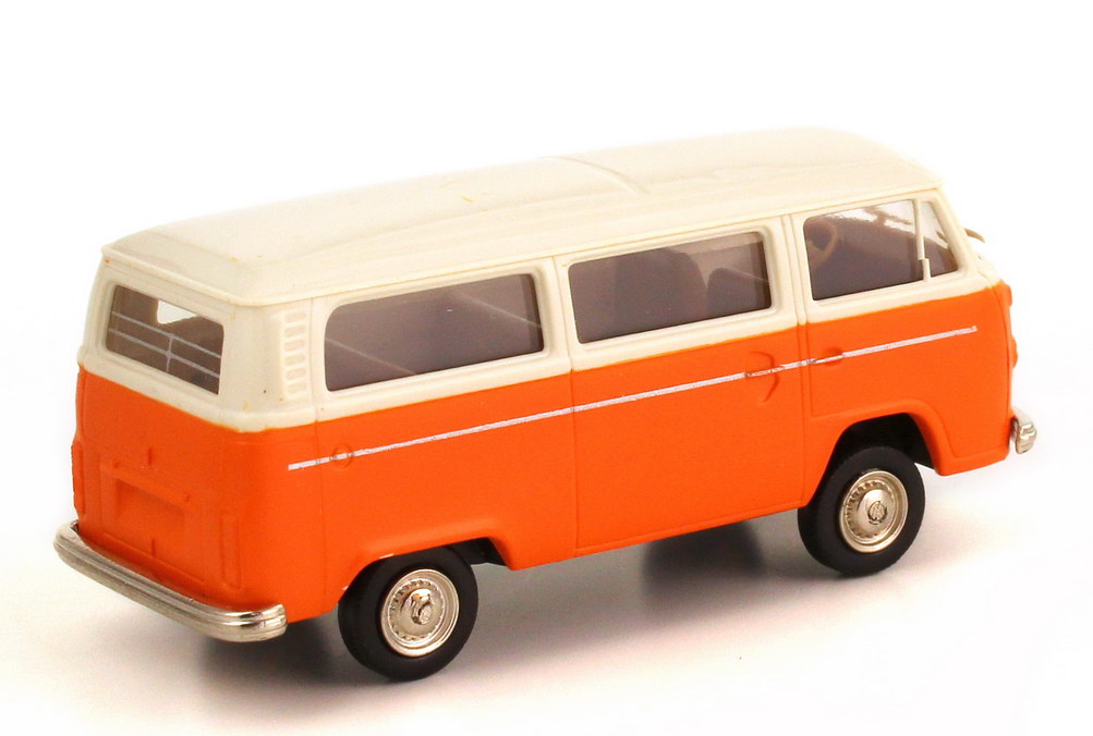 Foto 1:87 VW T2 (T2b) Bus Luxus orange/weiß Brekina 3305/33050
