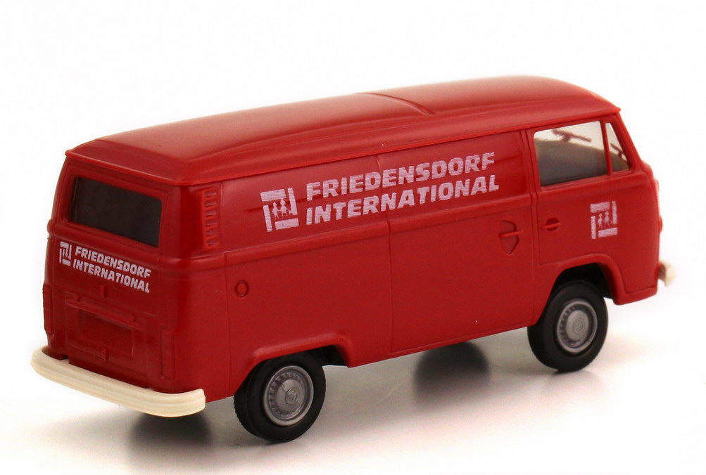 Foto 1:87 VW T2 (T2b) Kasten Aktion Friedensdorf Oberhausen rot Brekina 9311