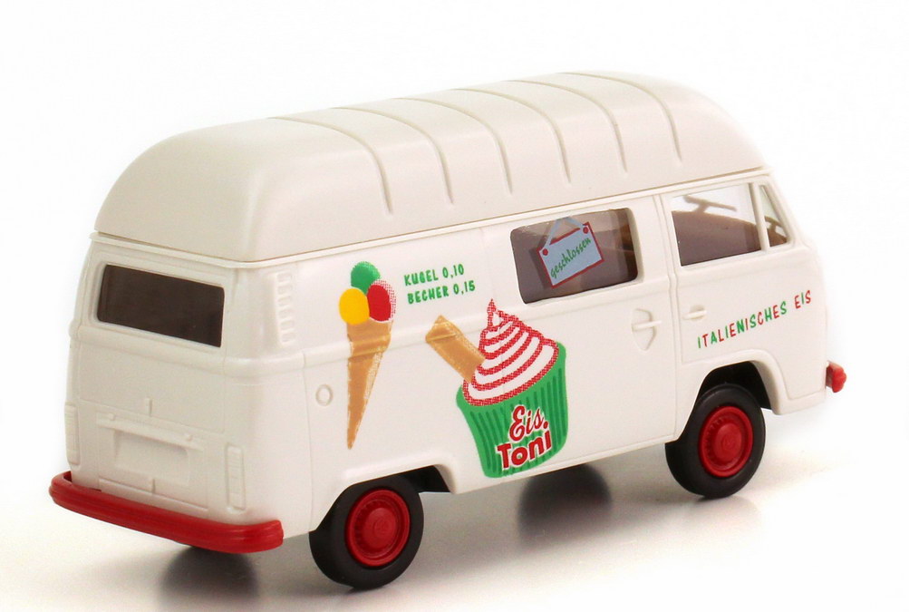 Foto 1:87 VW T2 (T2b) Kasten Hochdach Eis Toni, Italienisches Eis Brekina 33804