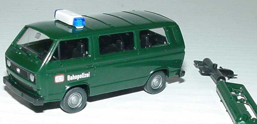 Foto 1:87 VW T3 Bus Bahnpolizei dunkelgrün Roco 1382