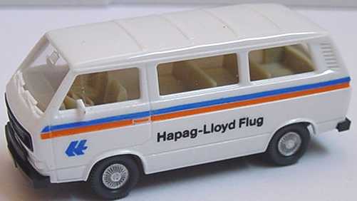 Foto 1:87 VW T3 Bus Hapag-Lloyd Flug (Scheinwerfer unbemalt) Wiking 292/2A