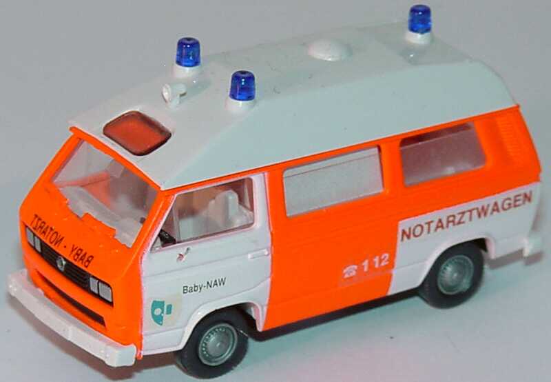 Foto 1:87 VW T3 Bus NAW Baby-Notarzt (Bastelware) Roco